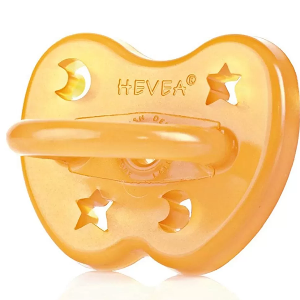 HEVEA Succion>Tétine Physiologique Lunes et Etoiles Natural - 3/36 Mois