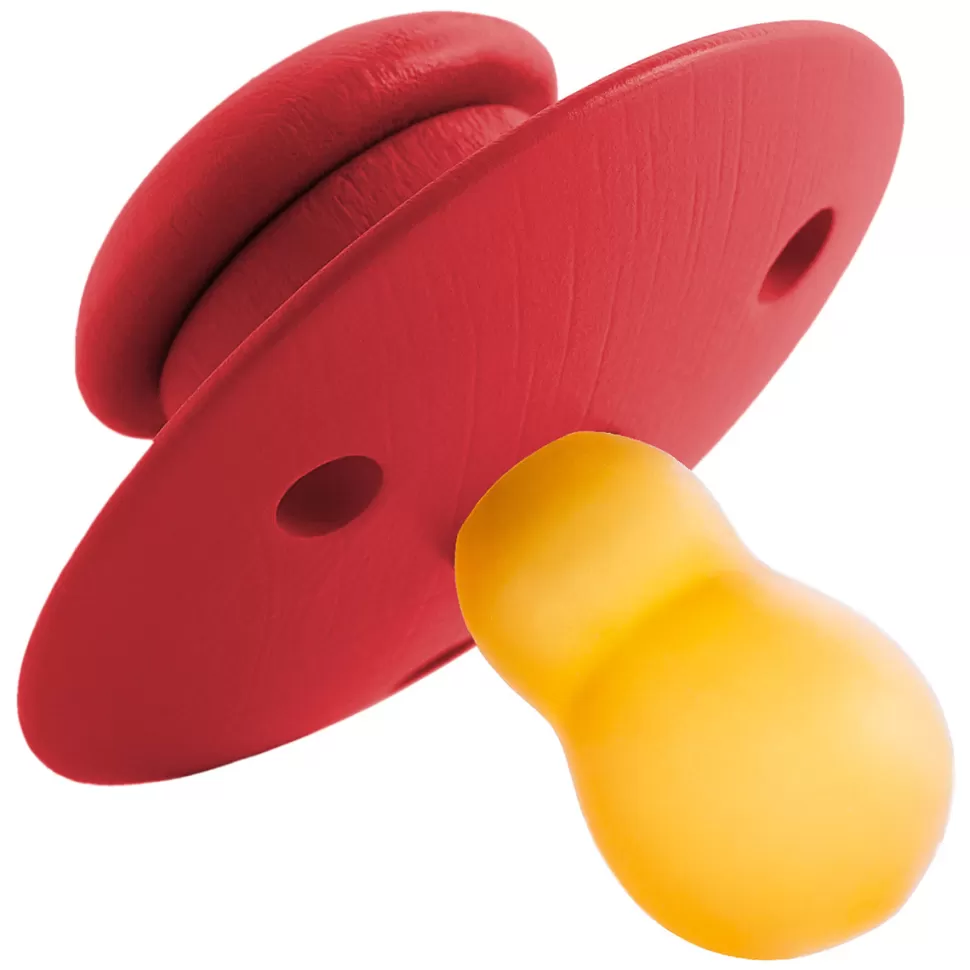 Totote Succion>Tétine Ronde Colorfull Rouge Bordeaux - 6/18 Mois