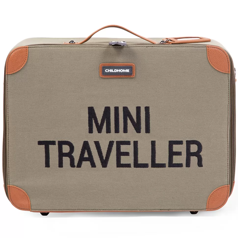 Enfant Childhome Bagagerie Enfant>Valise Mini Traveller Canvas - Kaki et Noir