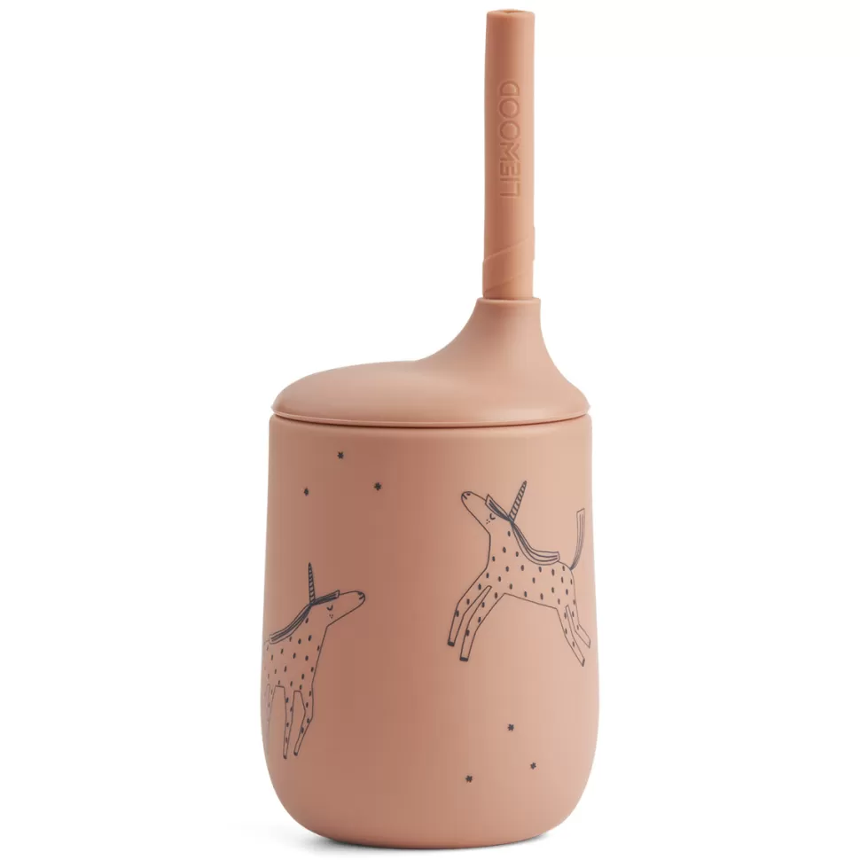 Liewood Repas>Verre avec Paille Ellis Unicorn Pale Tuscany - 230 ml