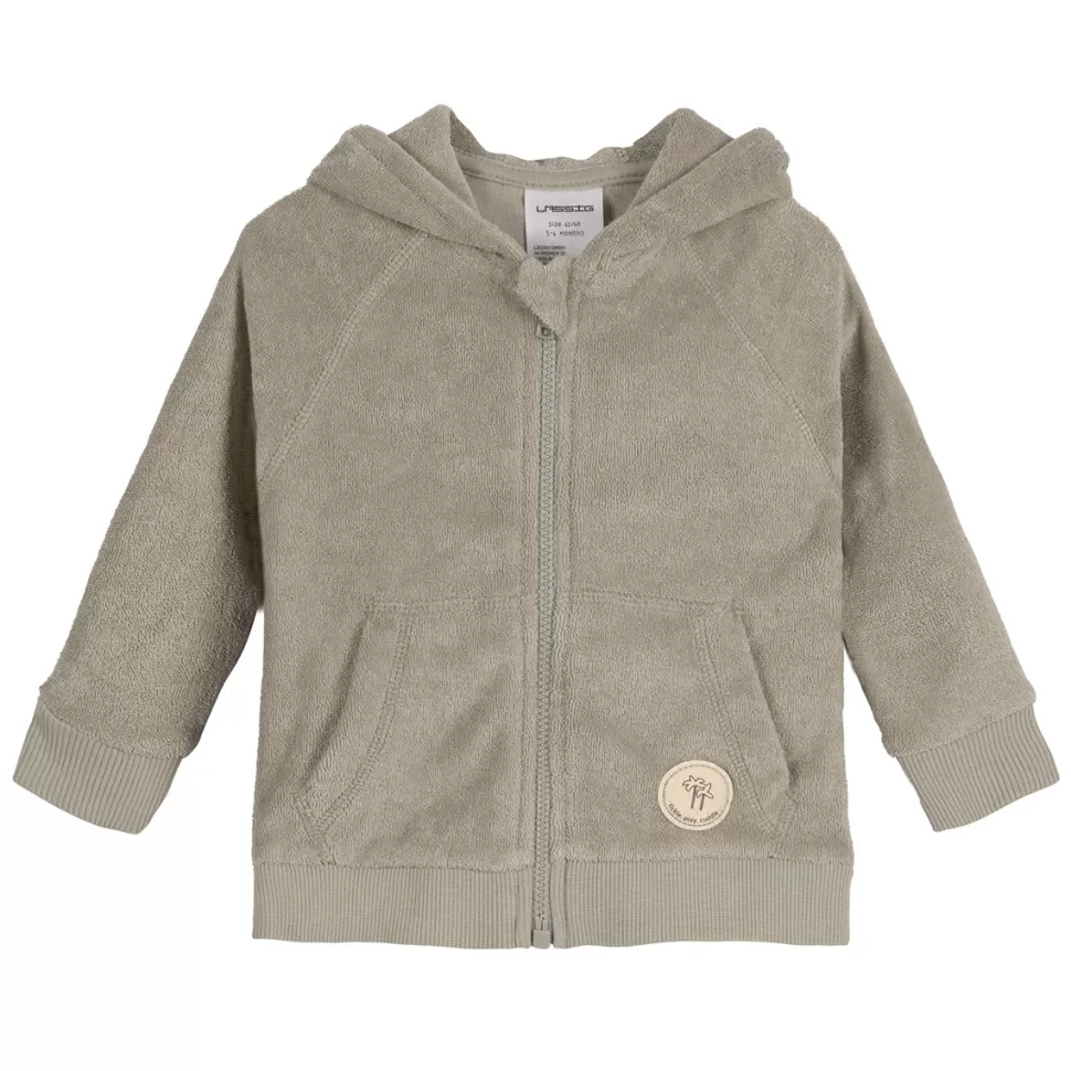 LÄSSIG Haut Bébé>Veste en Tissu Eponge Olive - 12/24 Mois