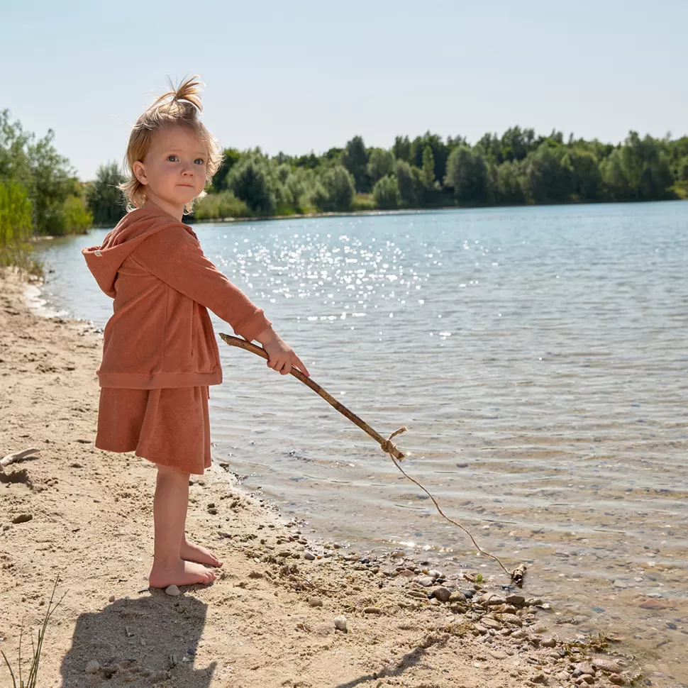 LÄSSIG Haut Bébé>Veste en Tissu Eponge Rouille - 6/12 Mois